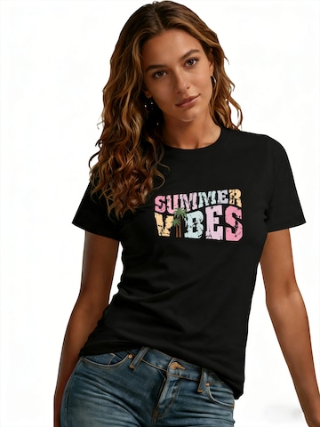 GORHEY - Camiseta en negro: frente