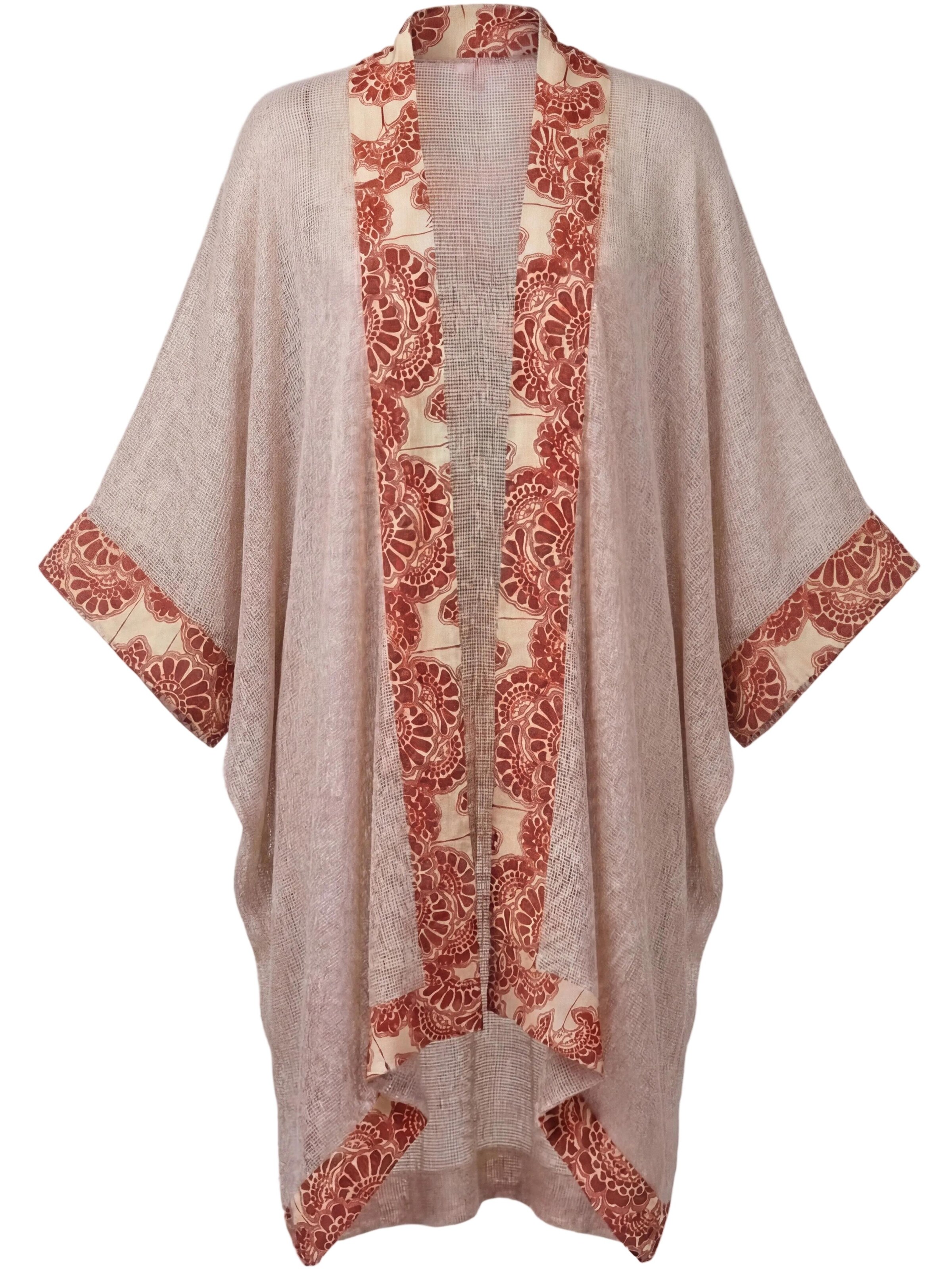 Kimono 'Ethereal Block' Shop Karey en blanc : devant
