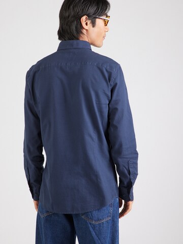 Hackett London Regular Fit Skjorte i blå: tilbage