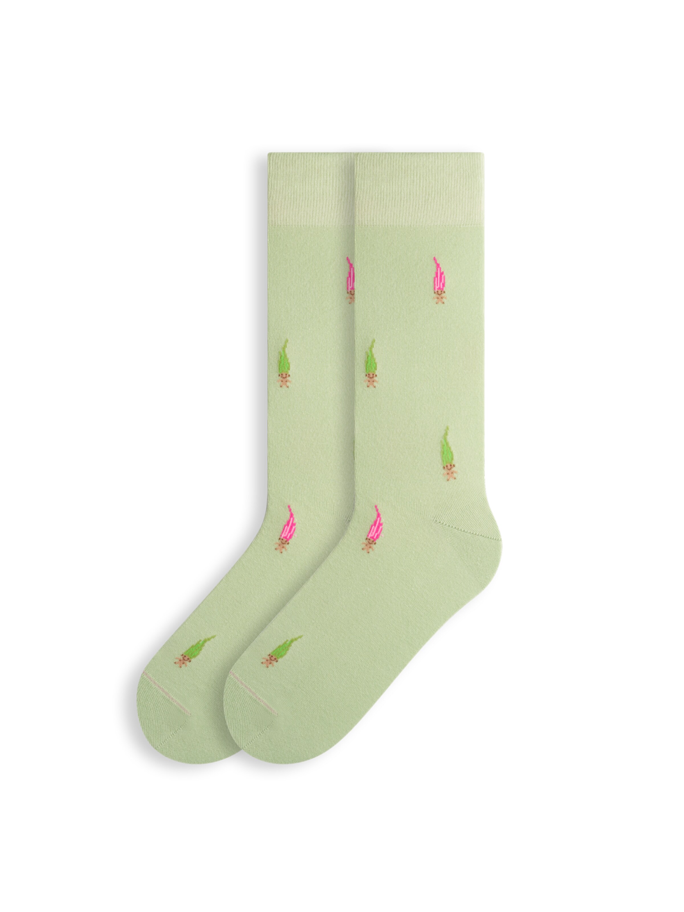 Von Jungfeld Socken 'RETRO ICONS' in Grün: Vorderseite