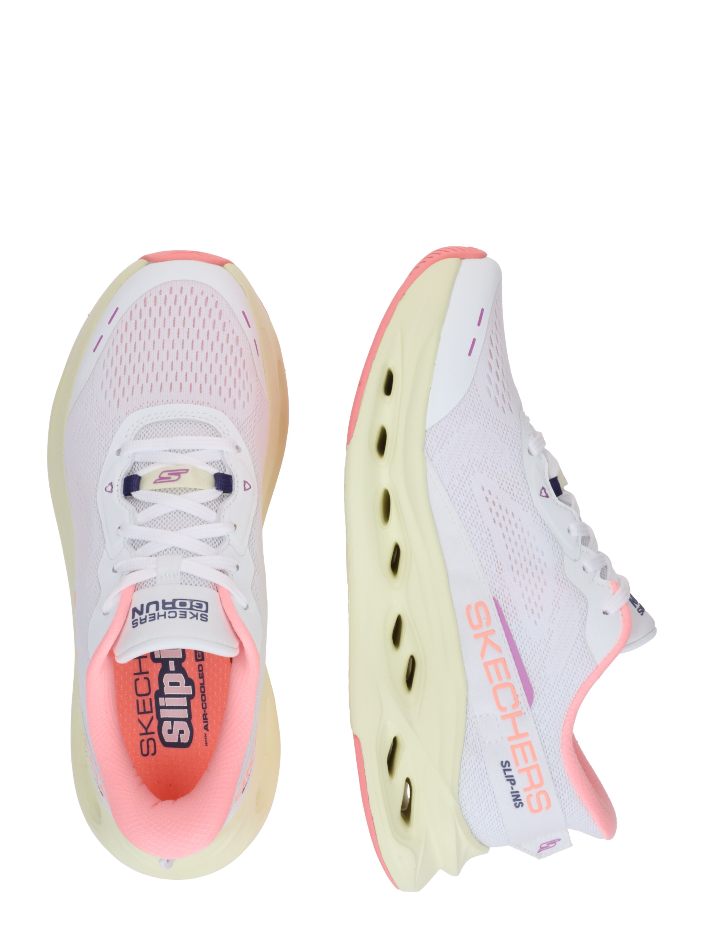 SKECHERS Platform trainers 'Max Cushioning Glide - Step' in White