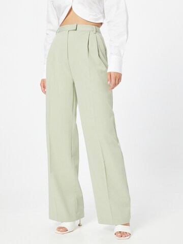 Wide leg Pantaloni con piega frontale 'Moore' di Another Label in verde: frontale