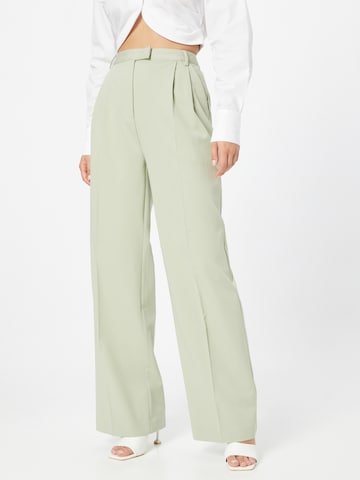 Wide leg Pantaloni con piega frontale 'Moore' di Another Label in verde: frontale