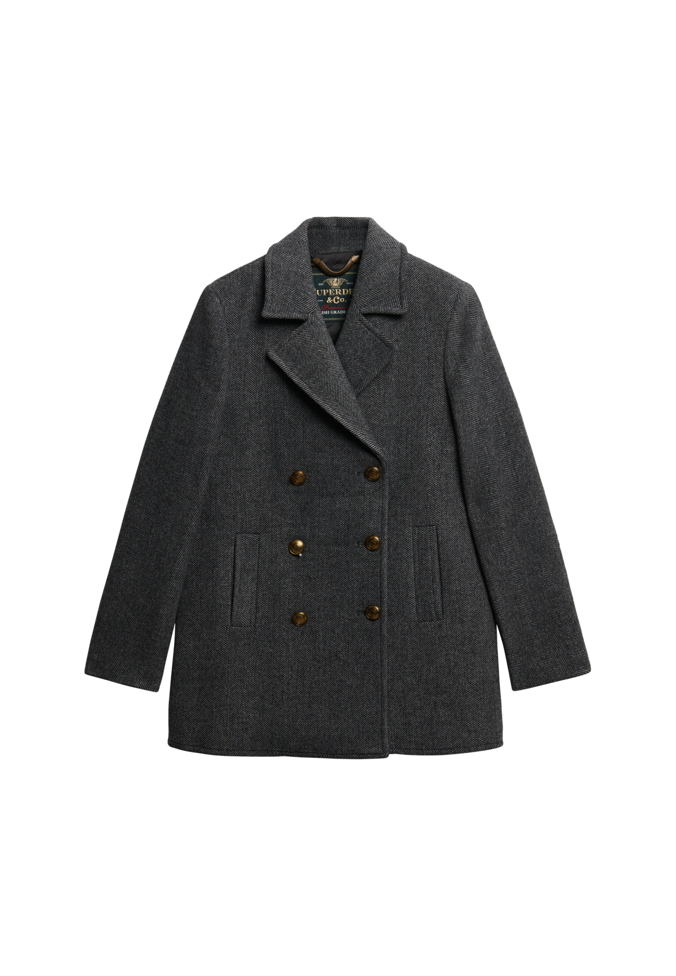 Manteau mi-saison Superdry en gris : devant