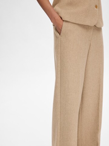 Wide leg Pantaloni de la SELECTED FEMME pe bej