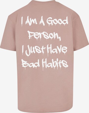 Merchcode Shirt 'Bad Habits' in Beige
