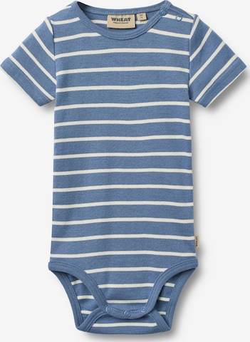Tutina / body per bambino 'Edvald' di WHEAT in blu: frontale
