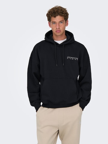 Only & Sons Sweatshirt 'ONSGALLERY' in Black: front