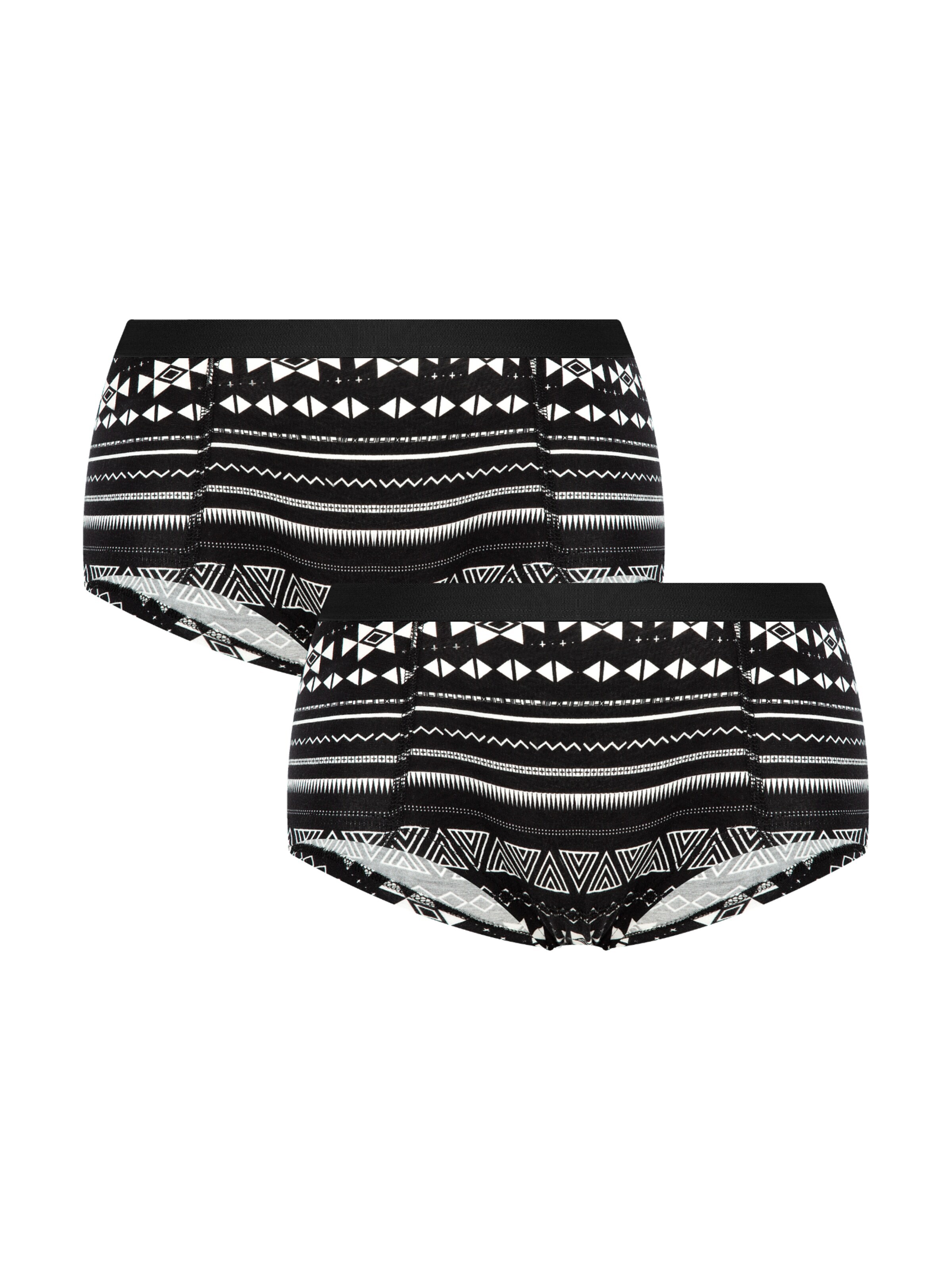 Albero Natur Boyshorts 'Bio-Baumwoll-Boyshorts – 2er Pack' in Black: front