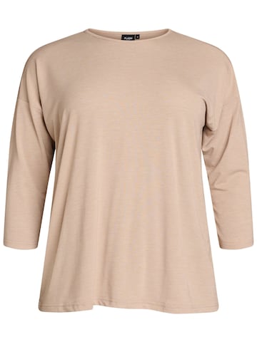 Camicia da donna di Zizzi in beige: frontale