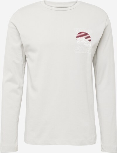 Key Largo Sweatshirt 'NEVADA ADVENTURE' em cinzento claro / merlot / branco, Vista do produto