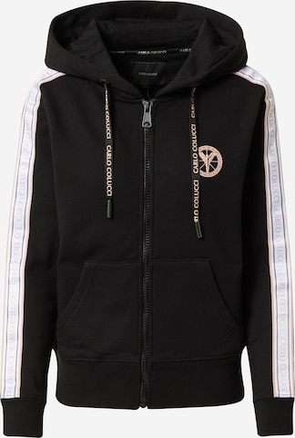 Carlo Colucci Zip-Up Hoodie in Black: front