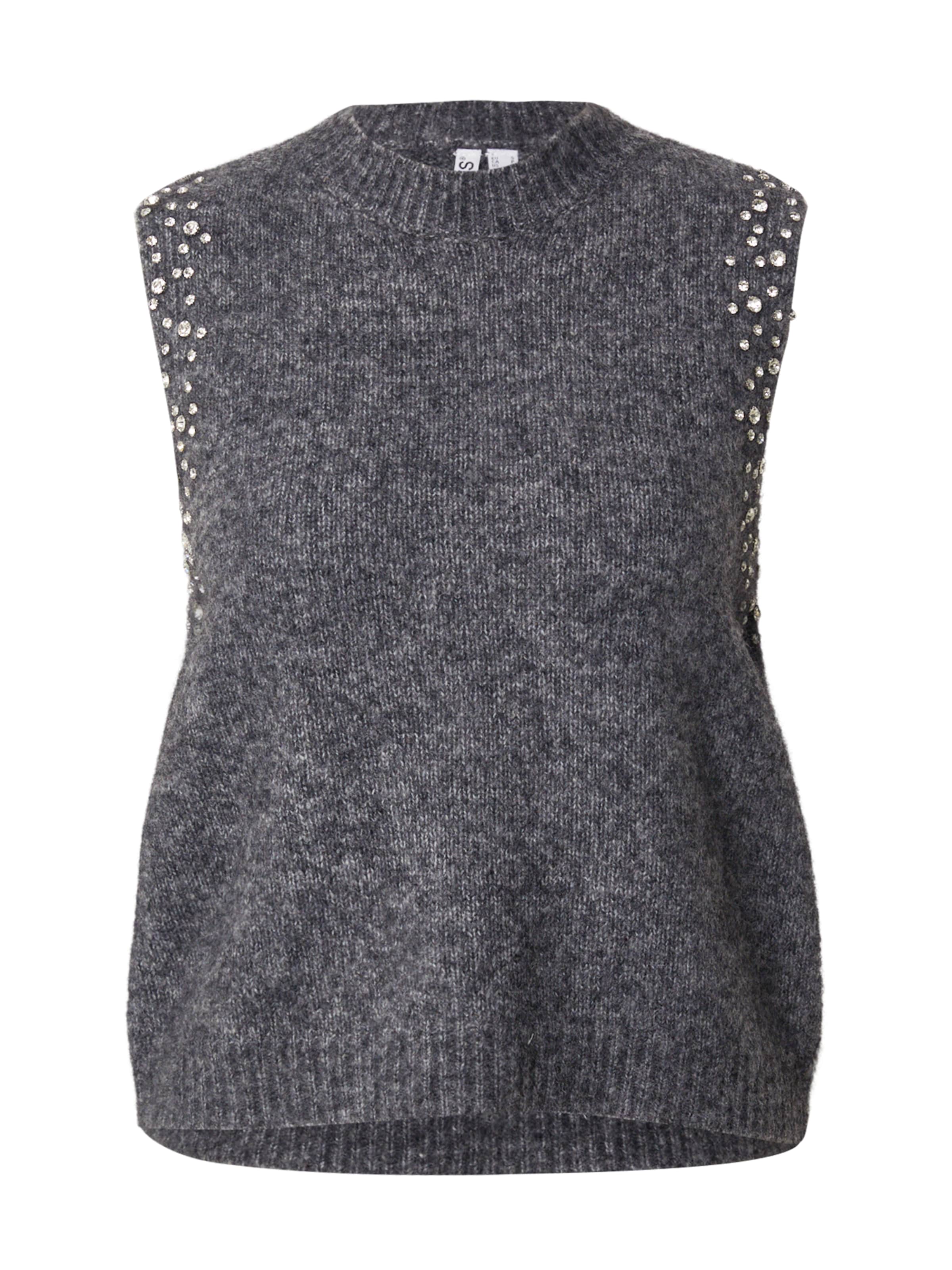 PIECES Sweater 'PCRISE' in Grey: front