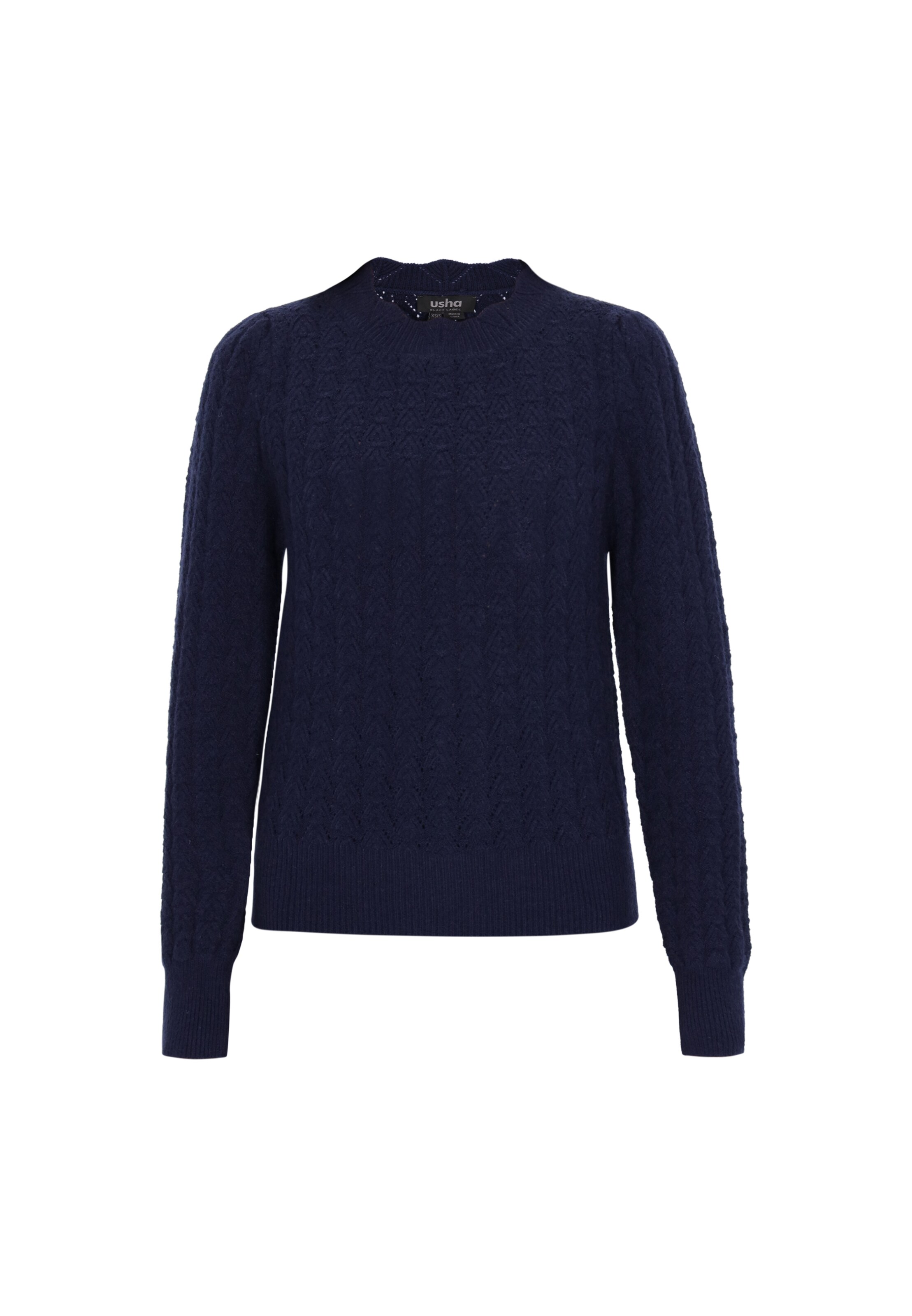 Pull-over usha BLACK LABEL en bleu : devant