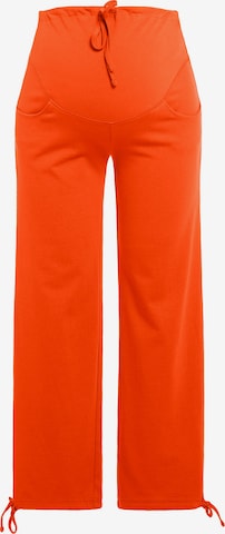 Ulla Popken Broek '803640' in Oranje: voorkant