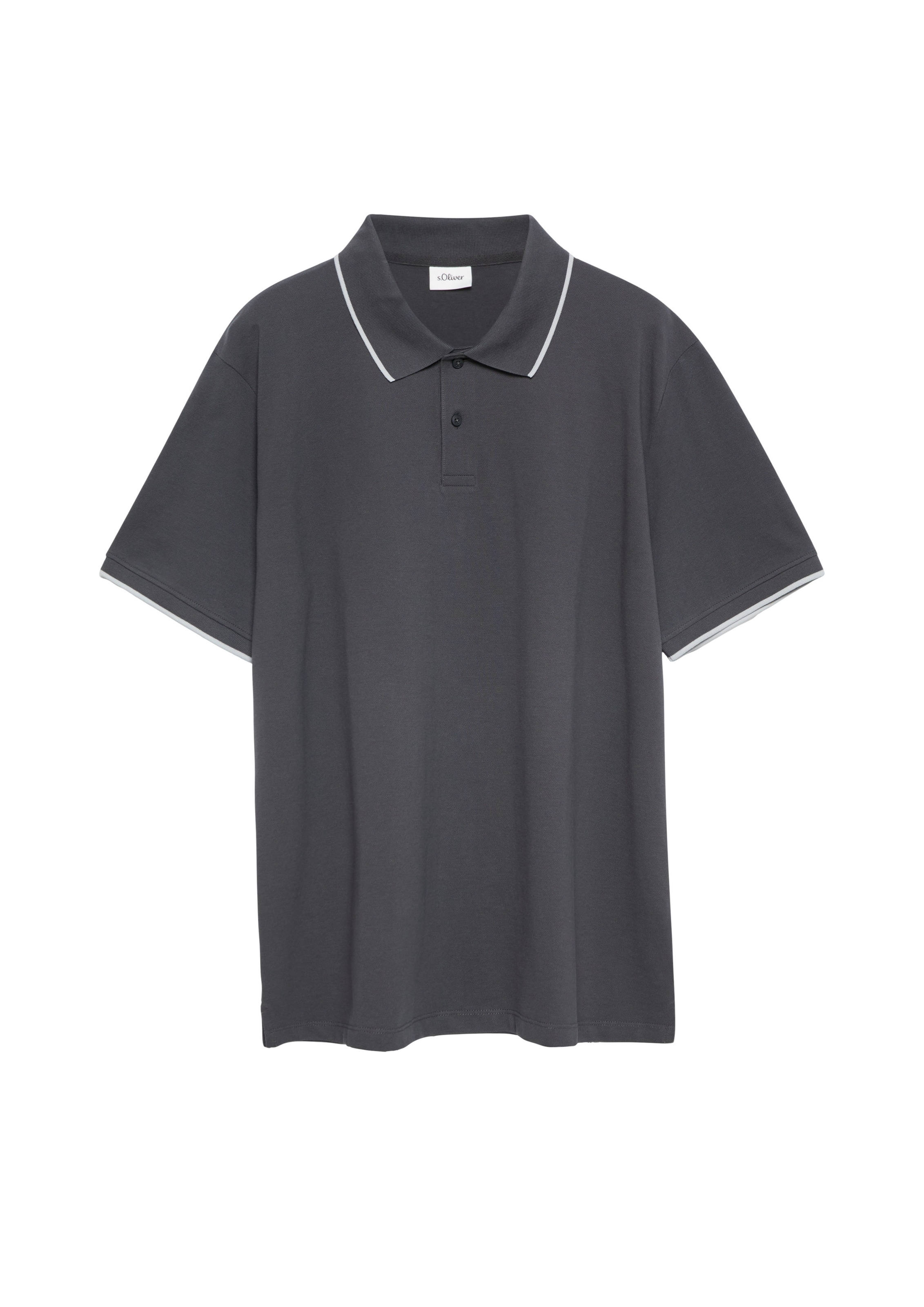 s.Oliver Men Big Sizes Shirt in Grey: front