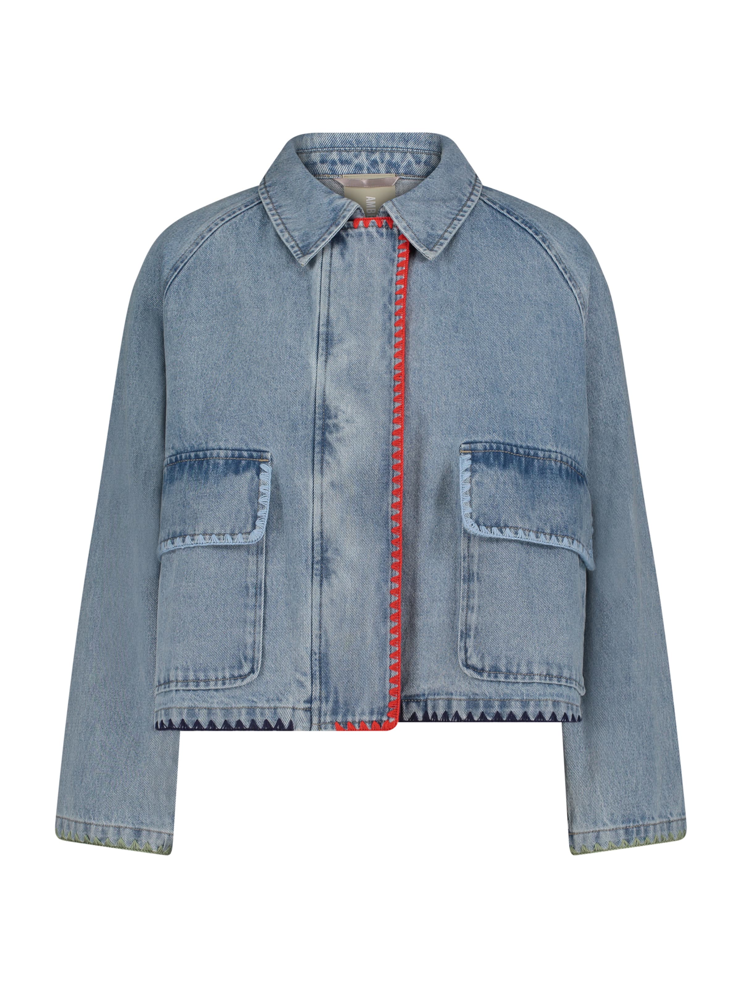 Amber & June Between-season jacket in Blue: front