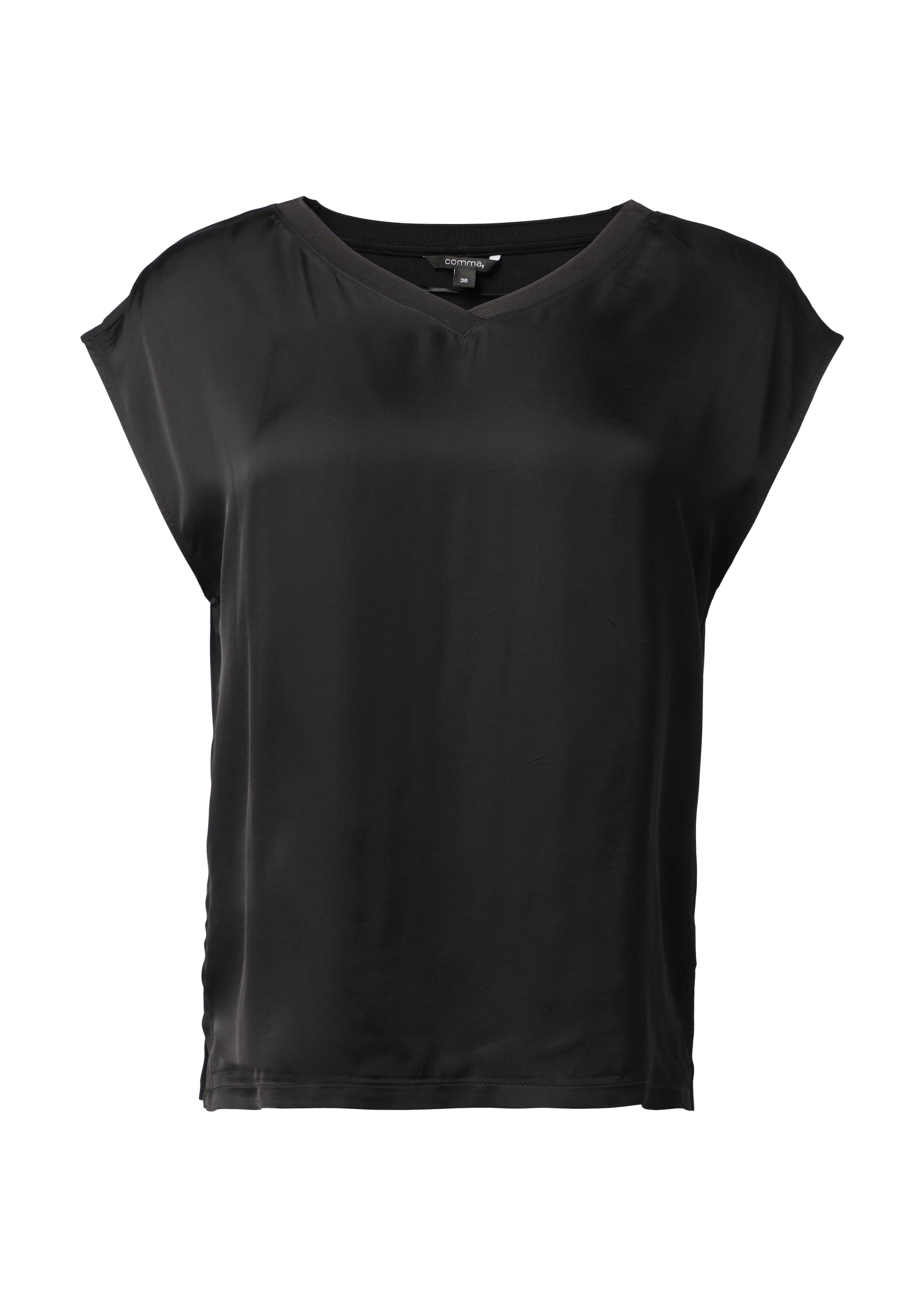 COMMA Μπλουζάκι σε μαύρο: μπροστά