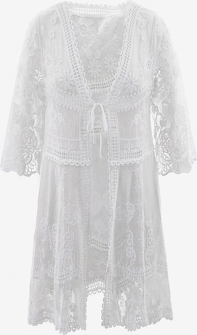 AIKI KEYLOOK Knit Cardigan 'Kurtina' in White: front