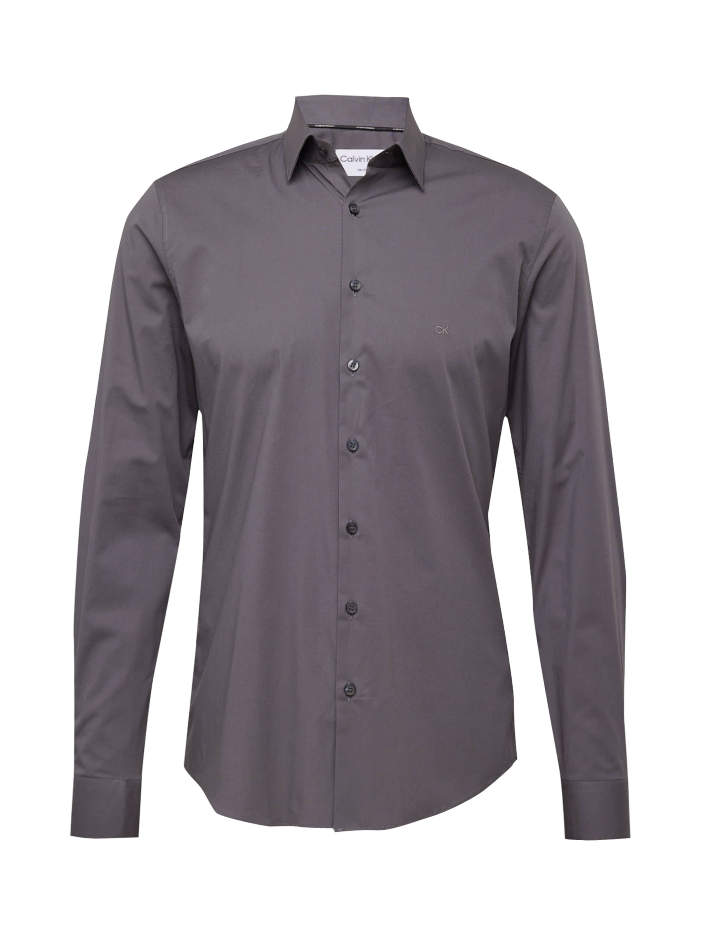 Calvin Klein Slim fit Koszula w kolorze szary: przód