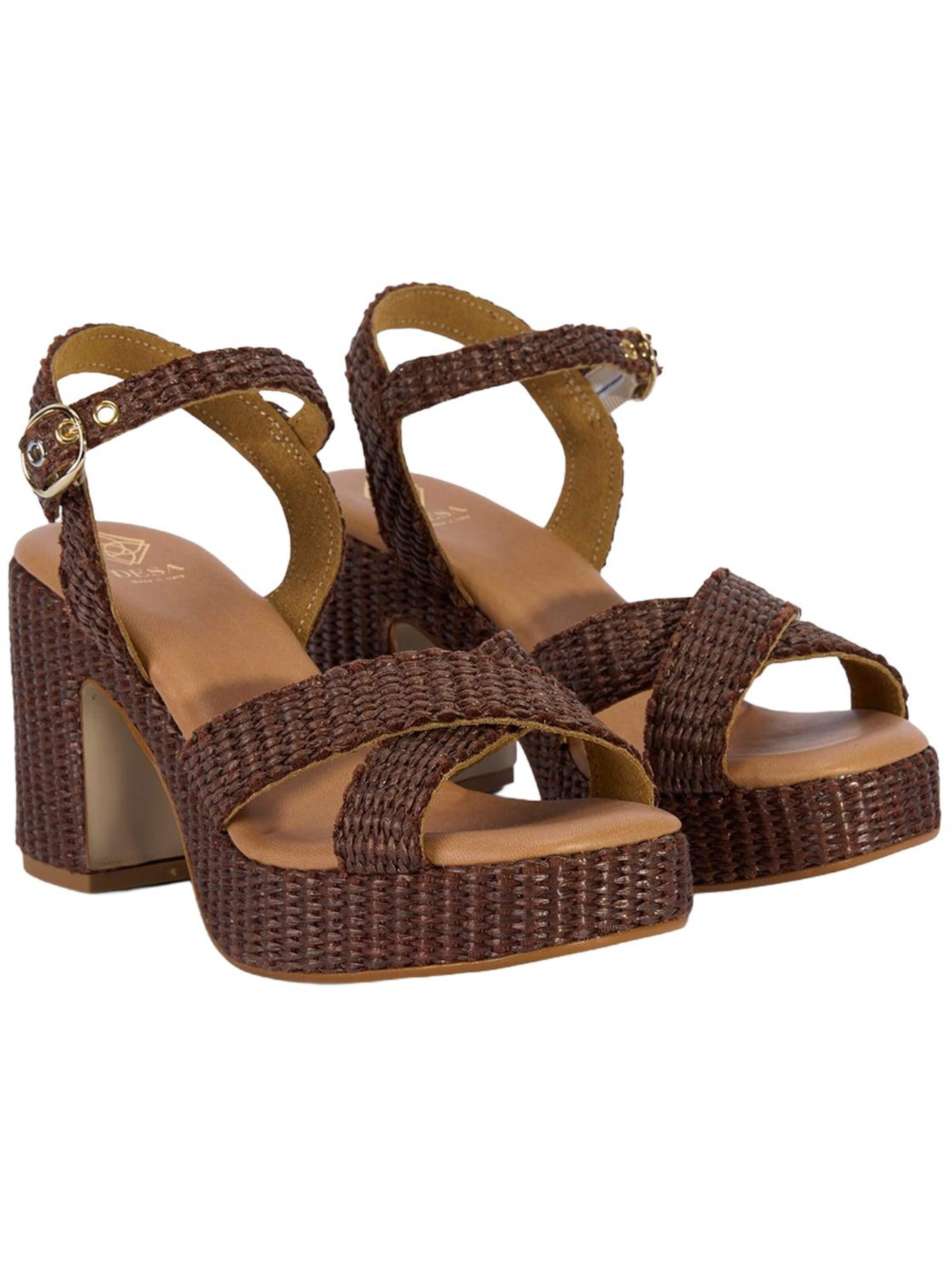 Desa Sandale 'Plateau-Sandalen'‌‌‌ in Braun: Vorderseite