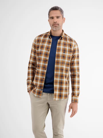 LERROS Regular fit Button Up Shirt in Brown: front