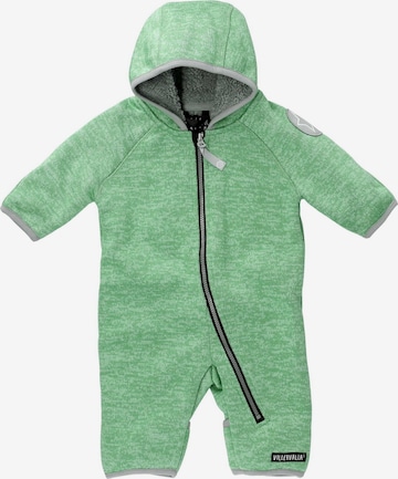 Villervalla Dungarees in Green: front