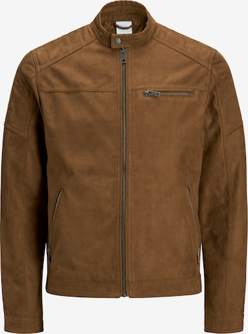 JACK & JONES Regular fit Between-Season Jacket 'Rocky' in Brown: front