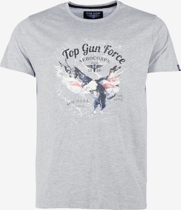 TOP GUN Shirt 'TG20213024' in Grey: front