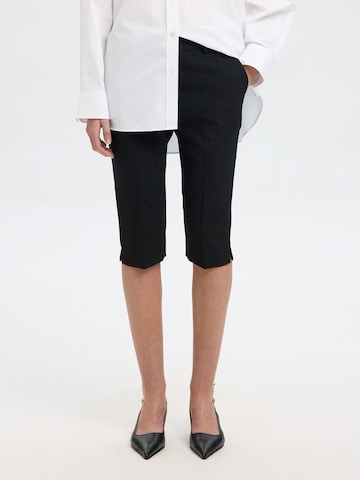 SELECTED Slim fit Pleated Pants 'SLFRITA' in Black: front