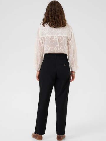 CULTURE Regular Bandplooibroek 'CUWini Brita' in Zwart