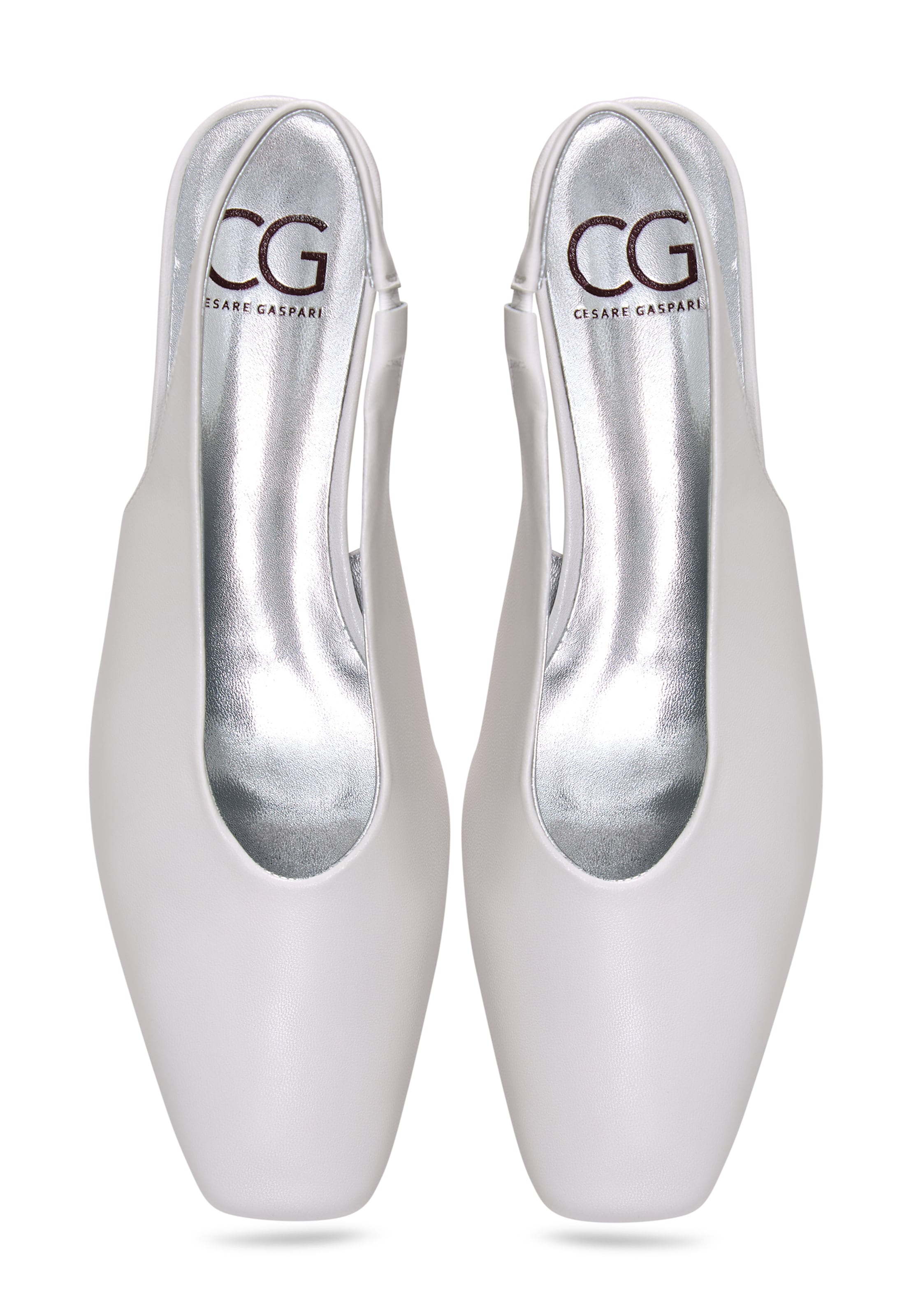 CESARE GASPARI Slingpumps in Wit