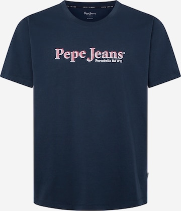 Pepe Jeans T-shirt 'Somers' i blå: framsida