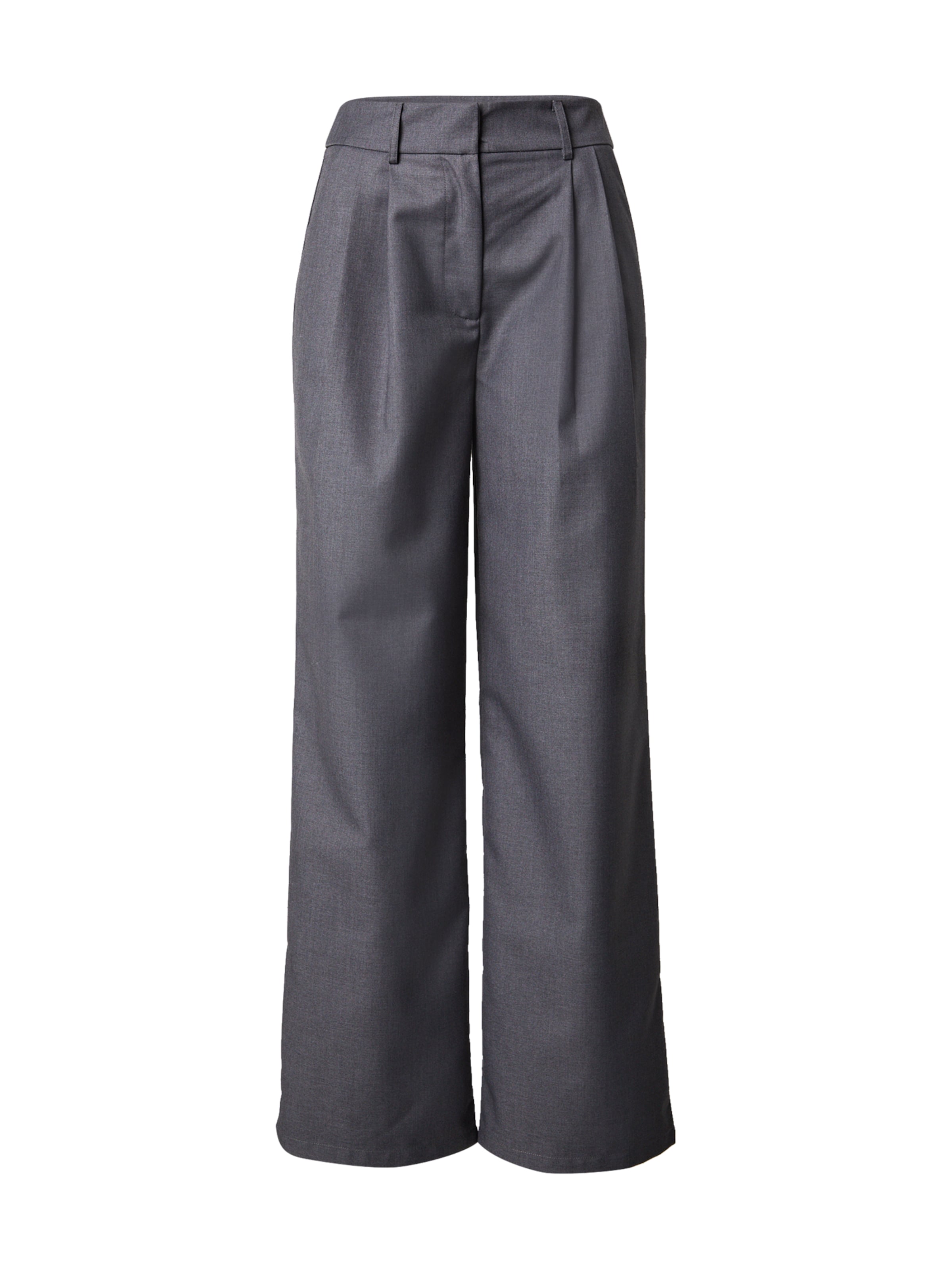 ABOUT YOU Loosefit Bandplooibroek 'Elisabeth' in Grijs: voorkant