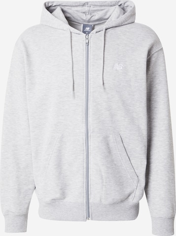 Veste de survêtement 'Essentials' new balance en gris : devant
