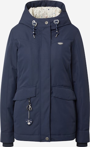 Ragwear Between-Season Jacket 'JAZMIN' in Blue: front
