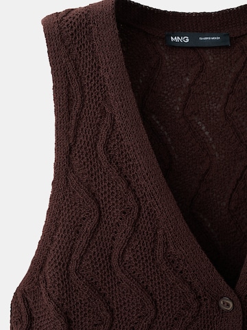 MANGO Knitted Vest 'SITONA' in Brown
