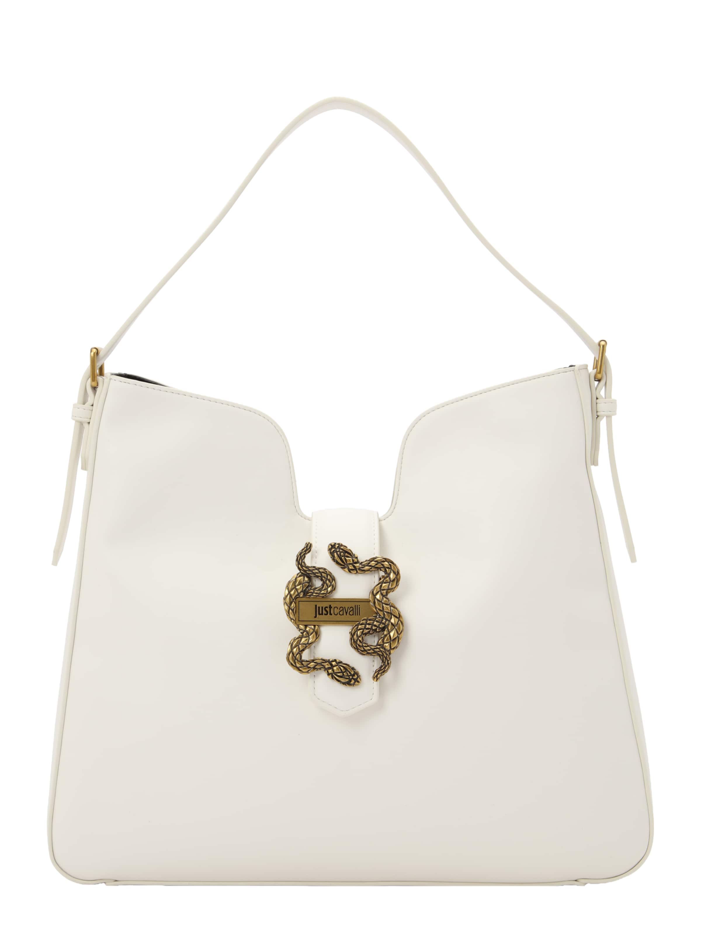 Borsa a spalla 'ICONIC SNAKES' di Just Cavalli in bianco: frontale