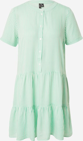 VERO MODA - Vestido camisero 'BUMPY' en verde: frente