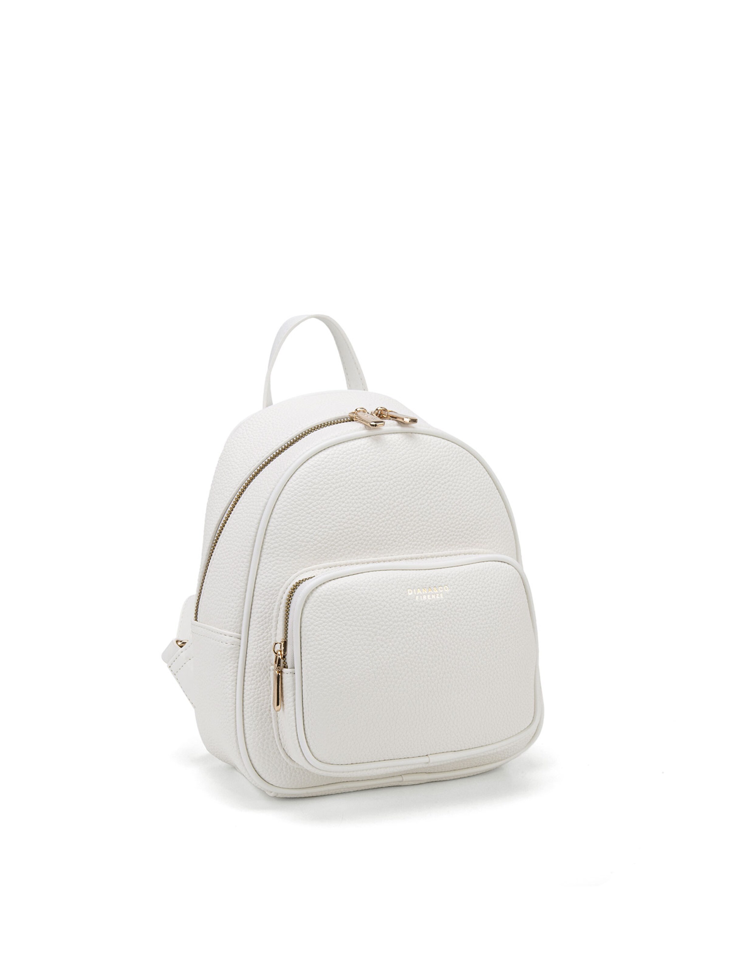 Zaino 'Zaino Donna Vegan Leather con Zip e Tasche Organizzate - Diana & Co' di Diana&Co. in bianco