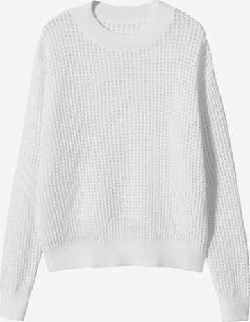 MANGO Sweater 'Red' in White: front