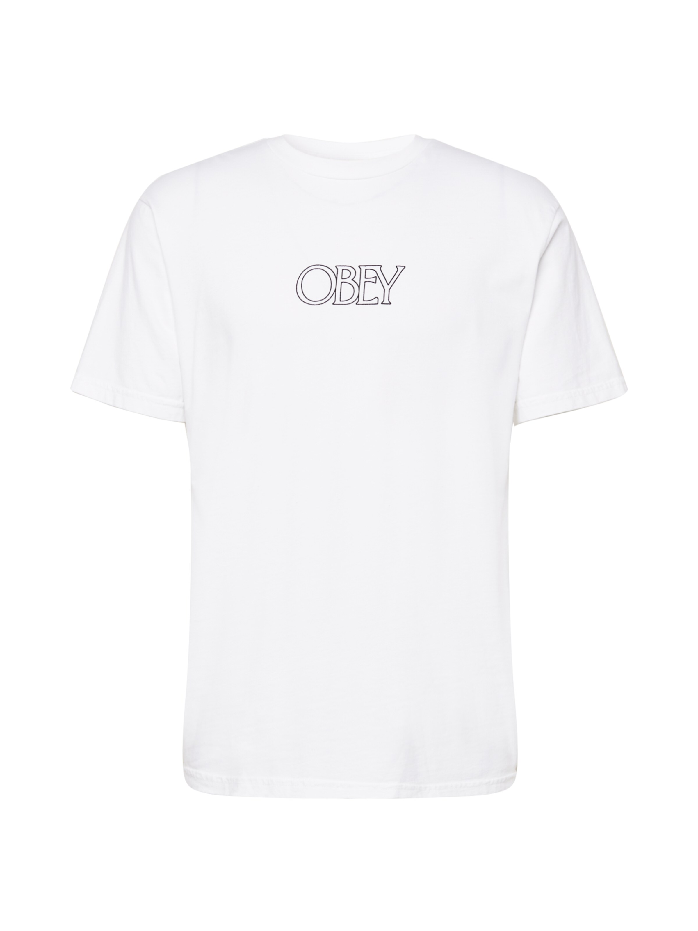 Männer Shirts Obey Shirt in Weiß - UM57324 Männer Shirts Obey Shirt in Weiß - UM57324