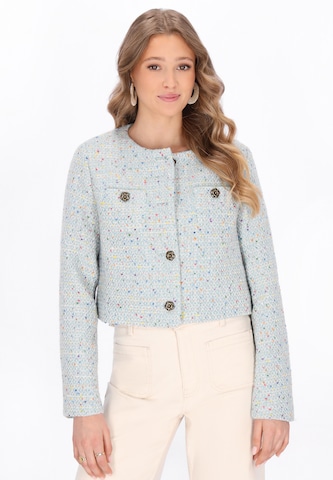 Veste mi-saison IZIA en bleu : devant