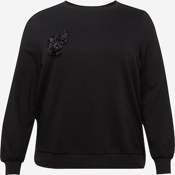 ONLY Carmakoma Sweatshirt in Zwart: voorkant