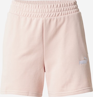 PUMAregular Sportske hlače 'ESS Small No. 1' - roza boja: prednji dio