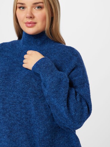 PIECES Curve Sweater 'LEEMA' in Blue