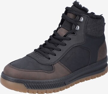 Rieker High-Top Sneakers in Black: front