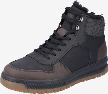 Rieker High-Top Sneakers in Black: front