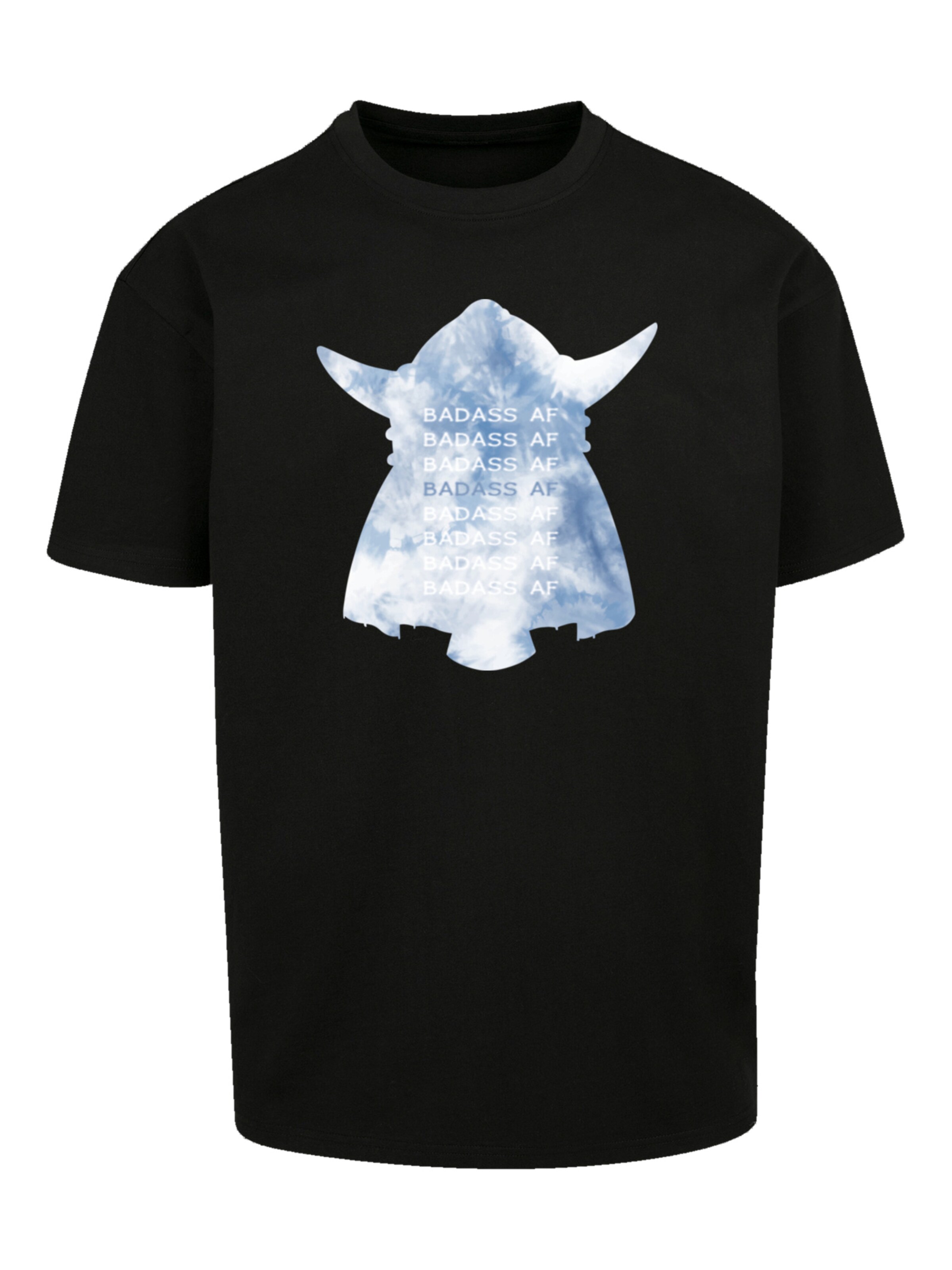 F4NT4STIC Shirt 'Wickie und die starken Männer' in Zwart: voorkant