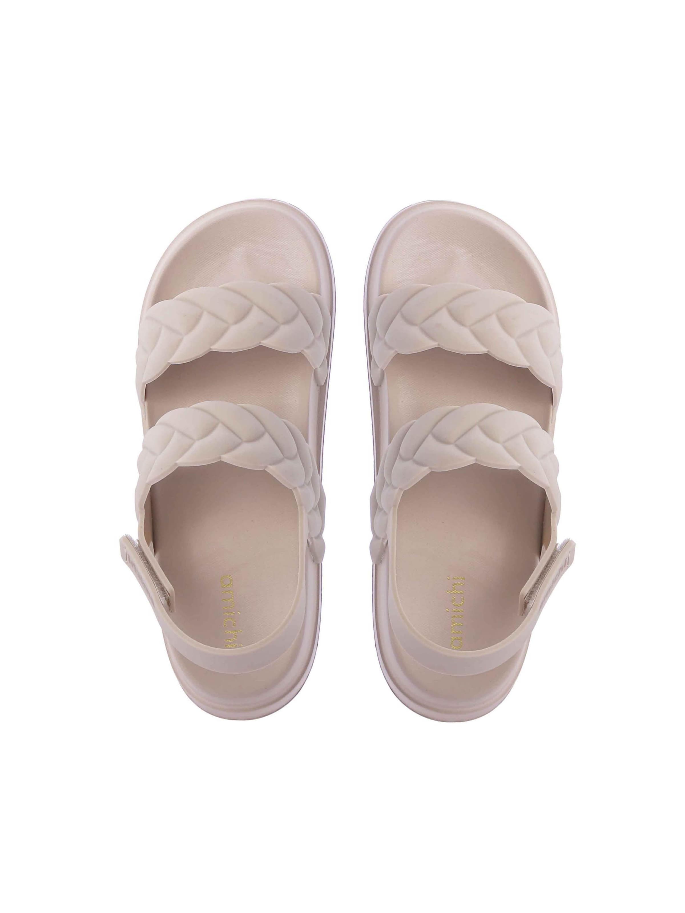 Amichi - Sandalias 'Chanclas de agua de plataforma para mujer Tesa de pvc y cierre tobillero con velcro' en beige